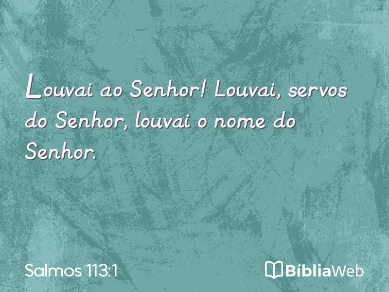 Salmos 113:1 em imagem para compartilhar