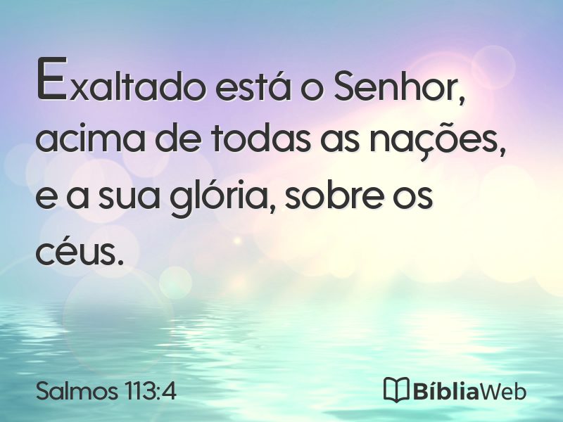 Salmos 113:4 em imagem para compartilhar