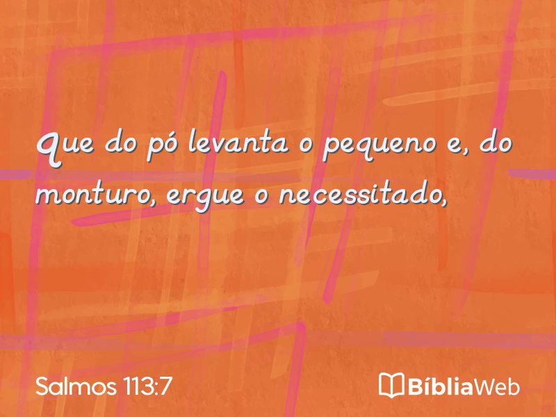 Salmos 113:7 em imagem para compartilhar
