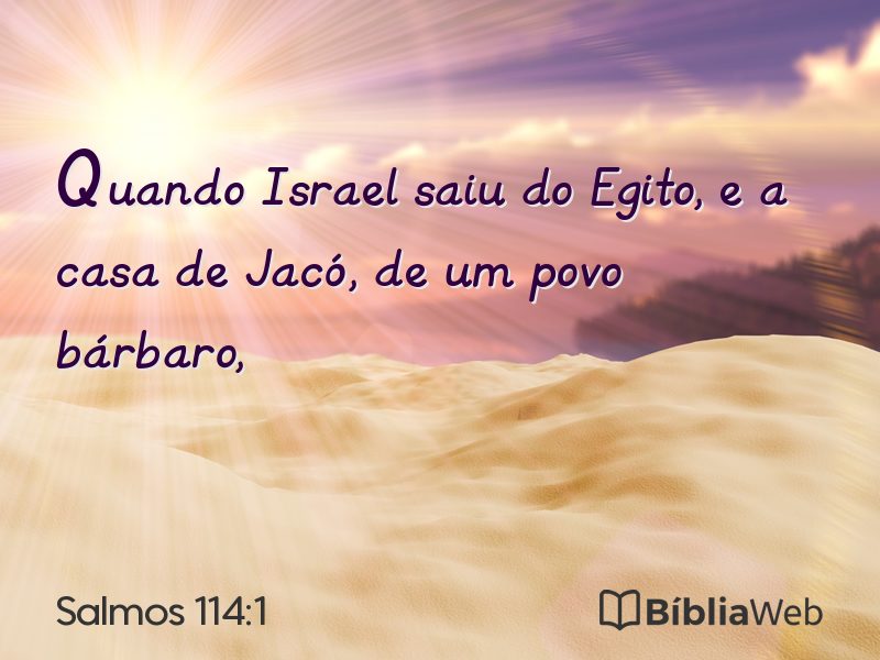Salmos 114:1 em imagem para compartilhar