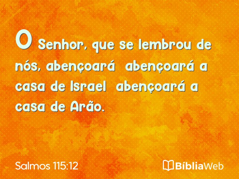 Salmos 115:12 em imagem para compartilhar
