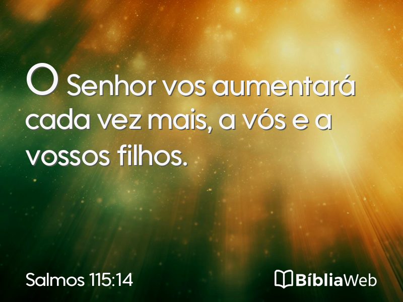 Salmos 115:14 em imagem para compartilhar