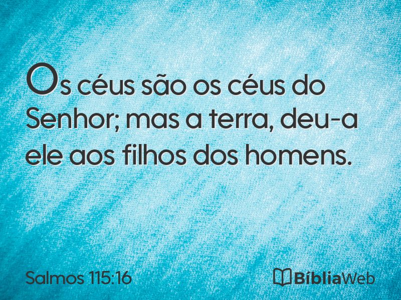 Salmos 115:16 em imagem para compartilhar