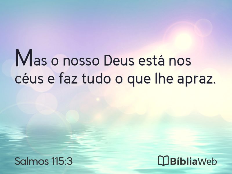 Salmos 115:3 em imagem para compartilhar