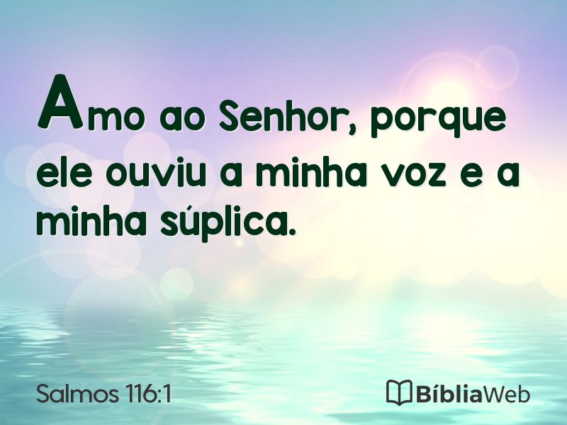 Salmos 116:1 em imagem para compartilhar