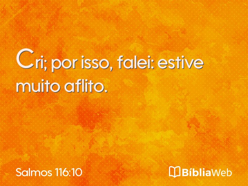 Salmos 116:10 em imagem para compartilhar