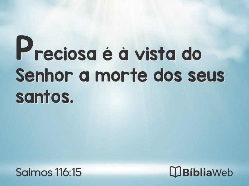 Salmos 116:15 em imagem para compartilhar