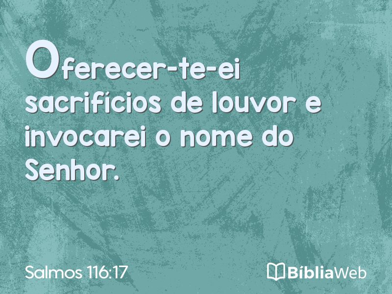 Salmos 116:17 em imagem para compartilhar