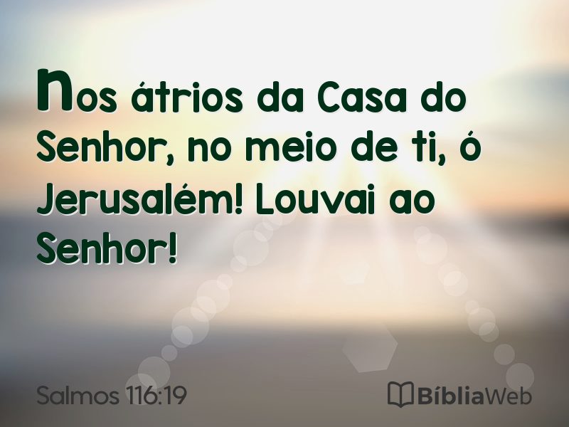 Salmos 116:19 em imagem para compartilhar