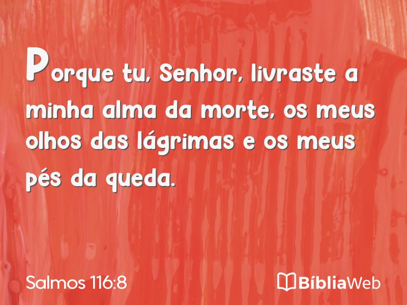 Salmos 116:8 em imagem para compartilhar
