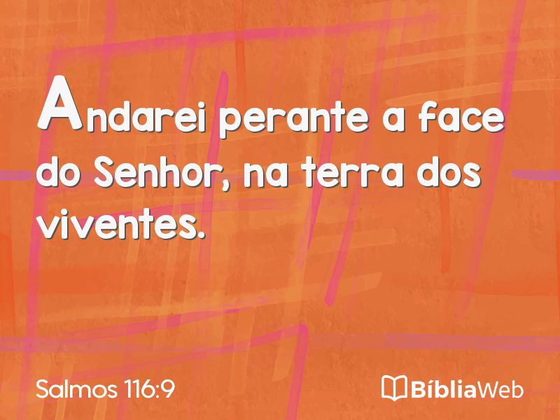 Salmos 116:9 em imagem para compartilhar