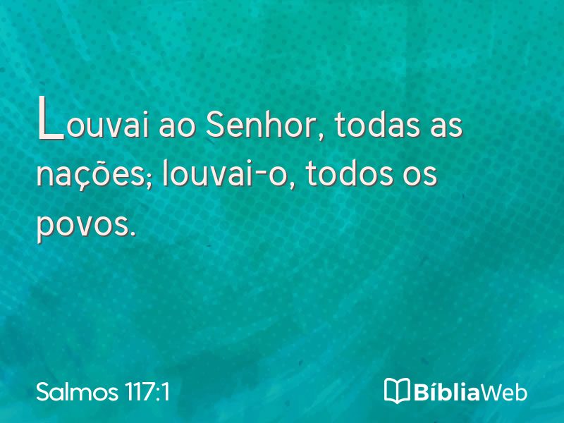 Salmos 117:1 em imagem para compartilhar