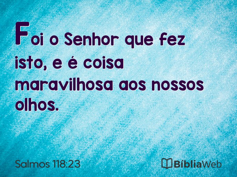 Salmos 118:23 em imagem para compartilhar