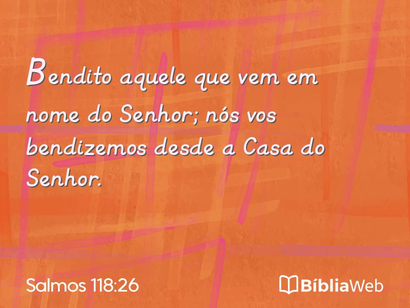 Salmos 118:26 em imagem para compartilhar
