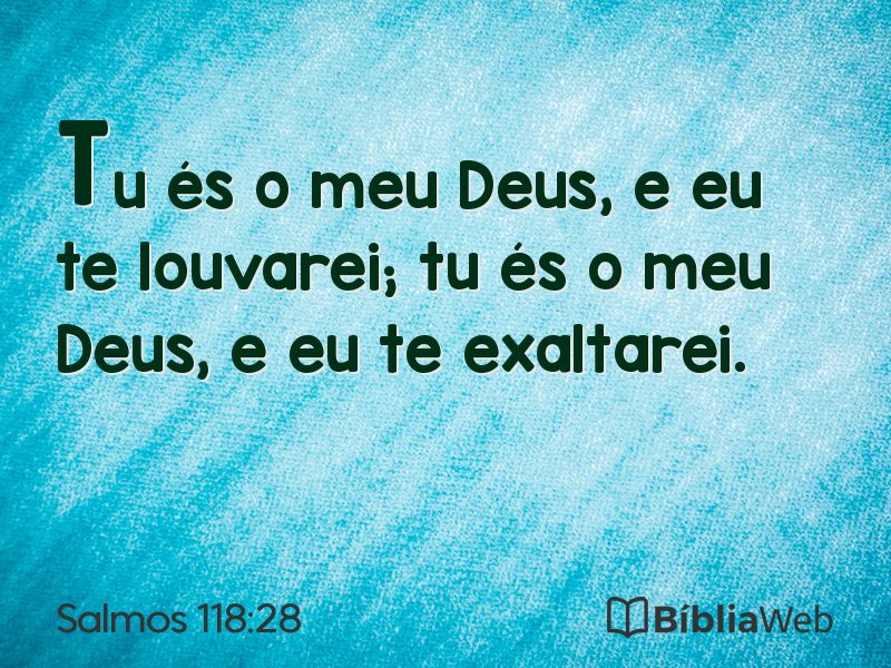 Salmos 118:28 em imagem para compartilhar