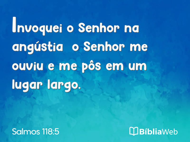 Salmos 118:5 em imagem para compartilhar