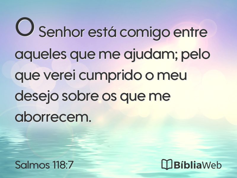 Salmos 118:7 em imagem para compartilhar