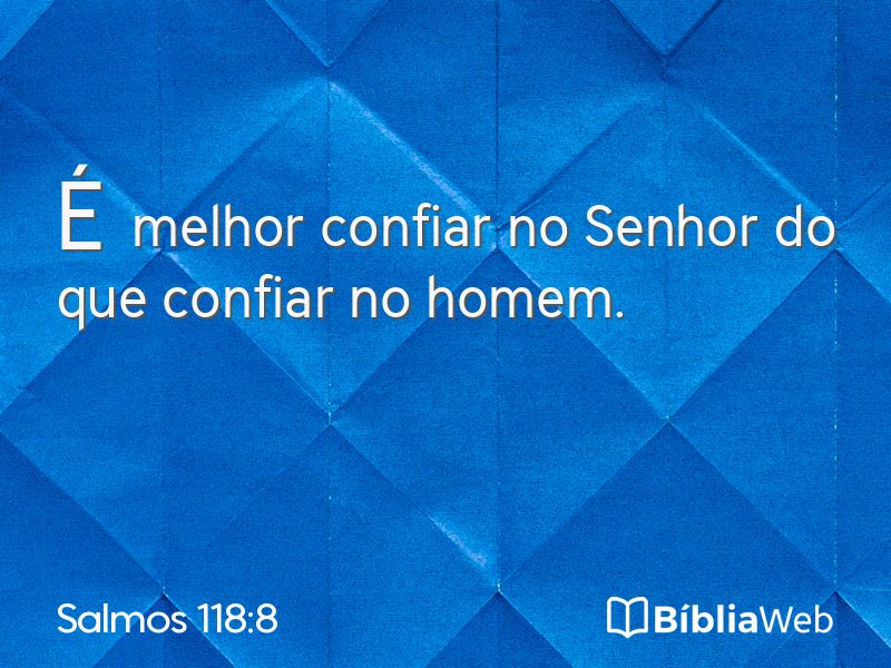Salmos 118:8 em imagem para compartilhar