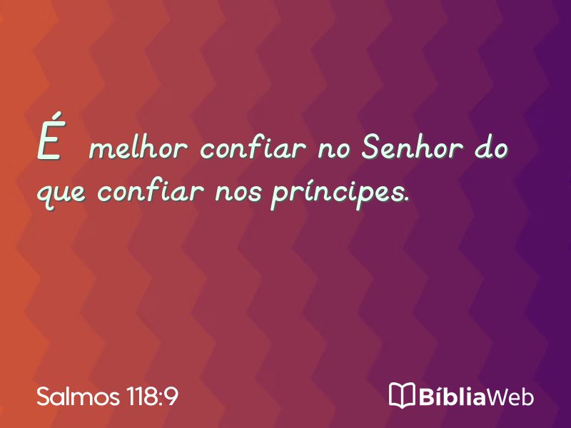 Salmos 118:9 em imagem para compartilhar