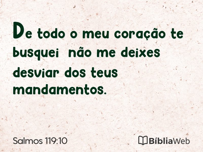 Salmos 119:10 em imagem para compartilhar