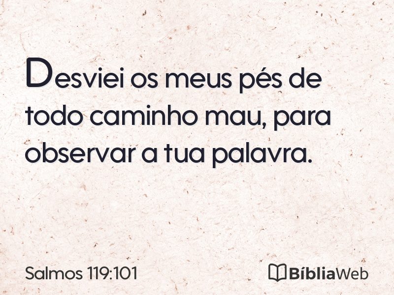 Salmos 119:101 em imagem para compartilhar