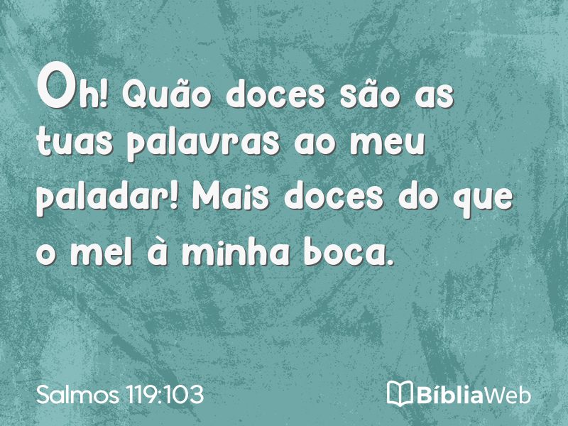 Salmos 119:103 em imagem para compartilhar