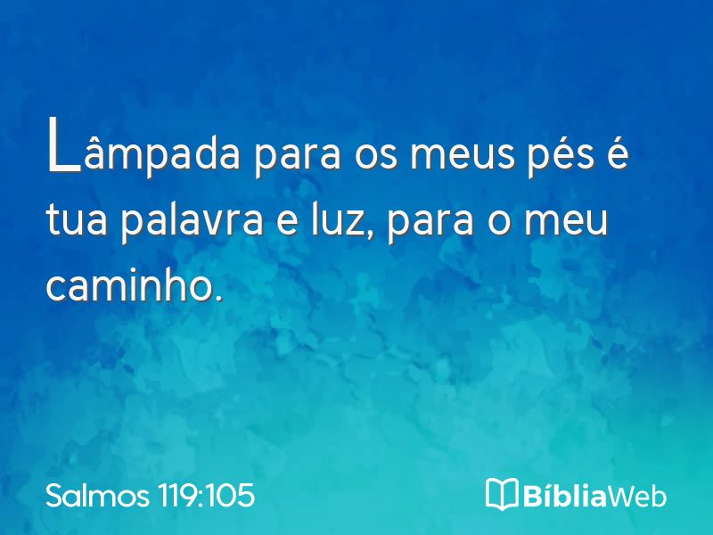 Salmos 119:105 em imagem para compartilhar