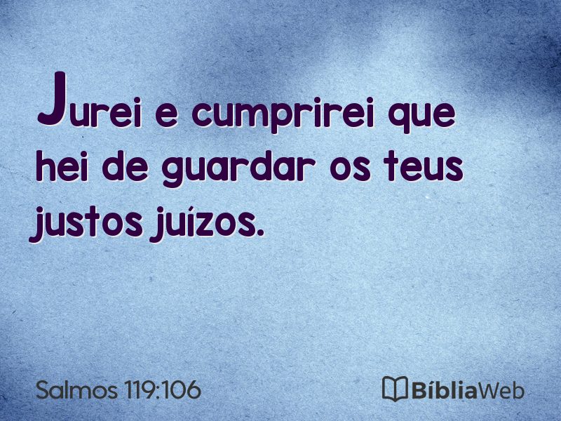Salmos 119:106 em imagem para compartilhar
