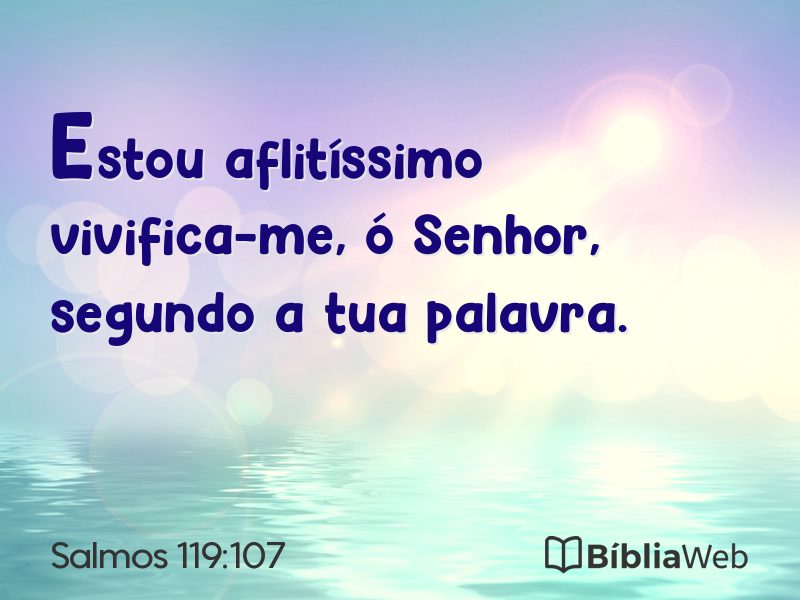 Salmos 119:107 em imagem para compartilhar