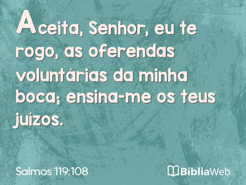 Salmos 119:108 em imagem para compartilhar