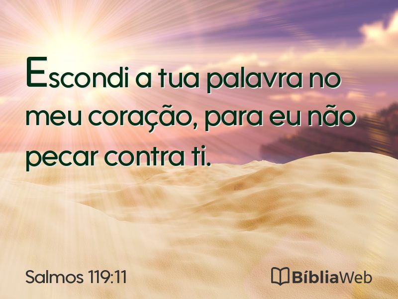 Salmos 119:11 em imagem para compartilhar
