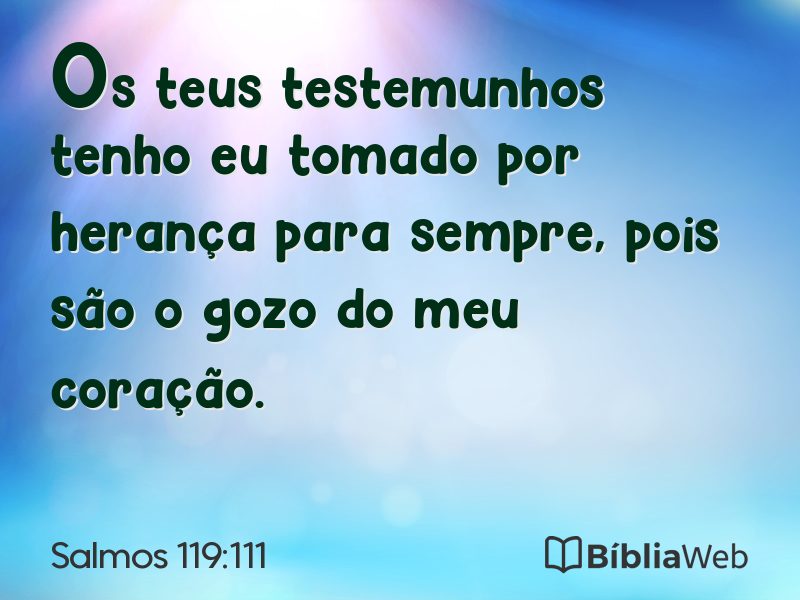 Salmos 119:111 em imagem para compartilhar