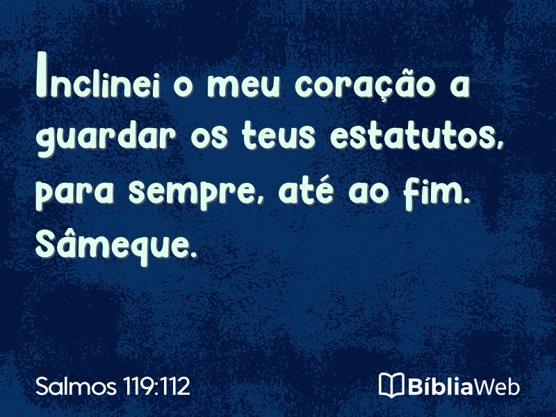 Salmos 119:112 em imagem para compartilhar