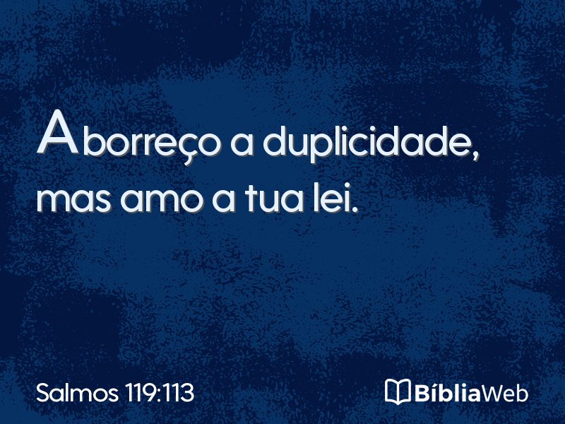 Salmos 119:113 em imagem para compartilhar