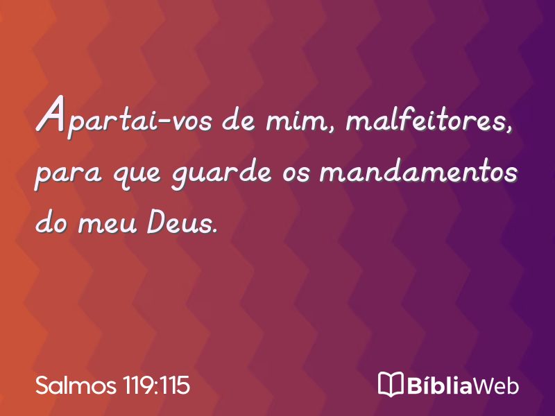 Salmos 119:115 em imagem para compartilhar