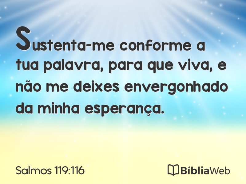 Salmos 119:116 em imagem para compartilhar