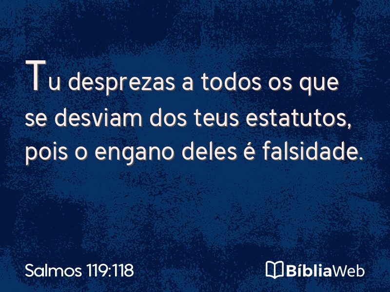Salmos 119:118 em imagem para compartilhar