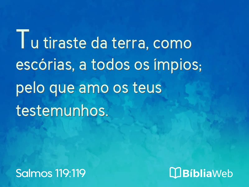 Salmos 119:119 em imagem para compartilhar