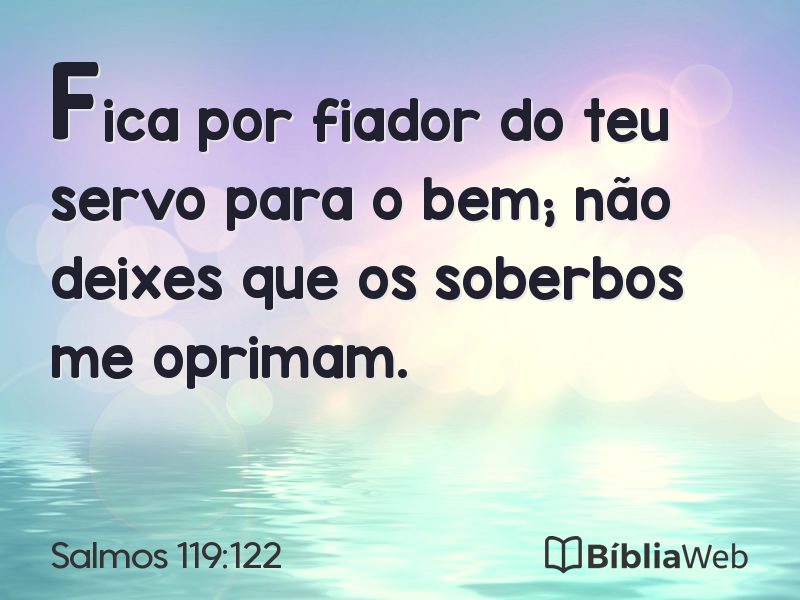 Salmos 119:122 em imagem para compartilhar