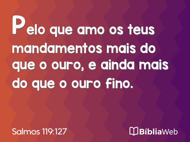 Salmos 119:127 em imagem para compartilhar