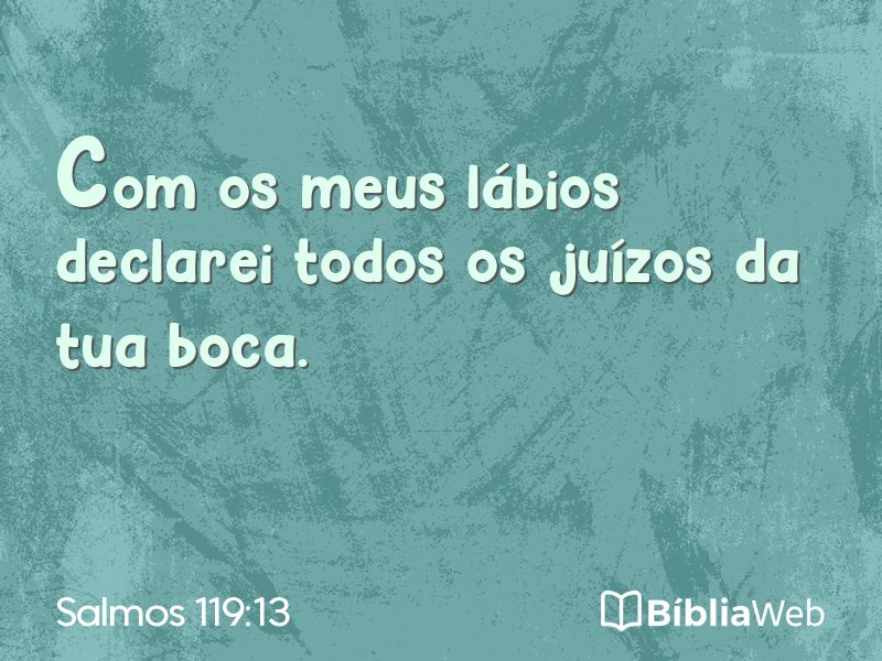 Salmos 119:13 em imagem para compartilhar
