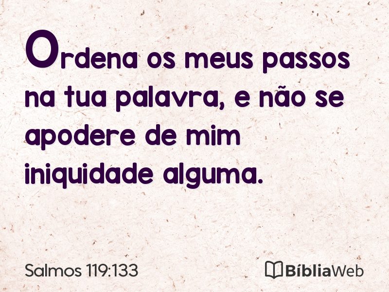 Salmos 119:133 em imagem para compartilhar