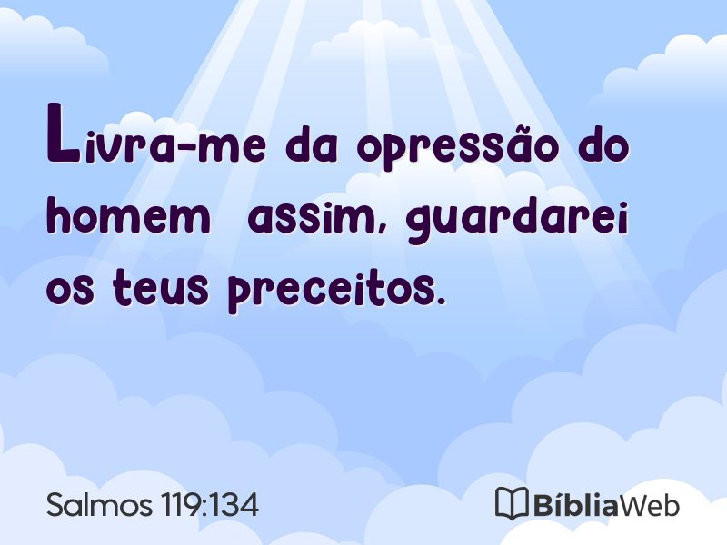 Salmos 119:134 em imagem para compartilhar