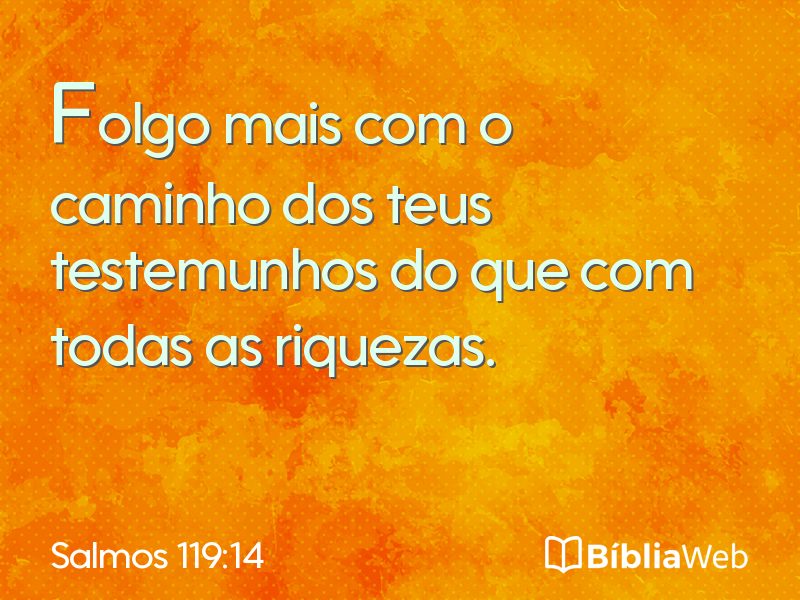 Salmos 119:14 em imagem para compartilhar