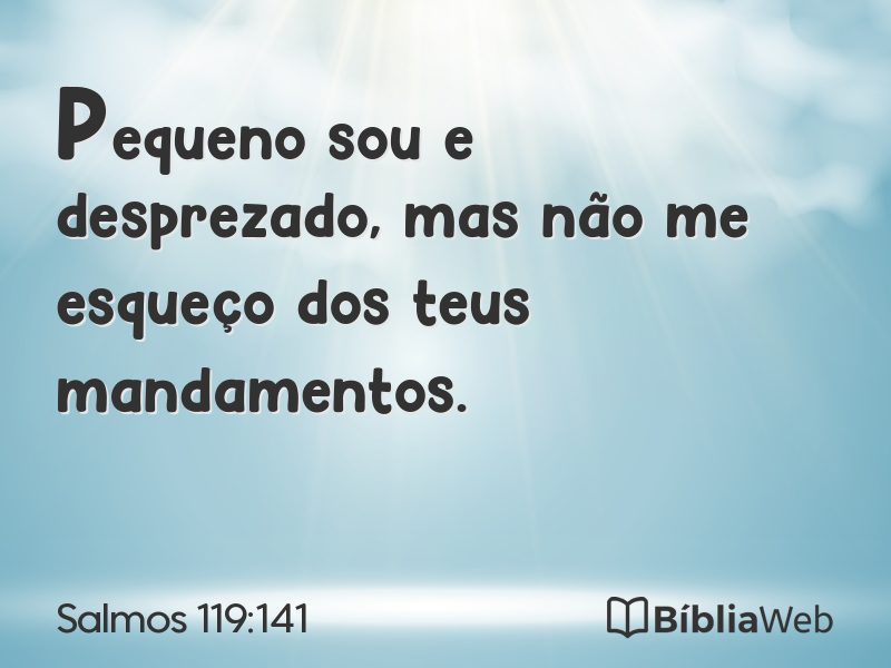Salmos 119:141 em imagem para compartilhar