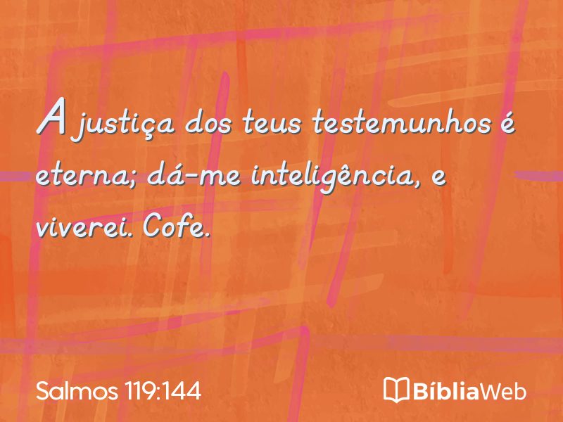 Salmos 119:144 em imagem para compartilhar