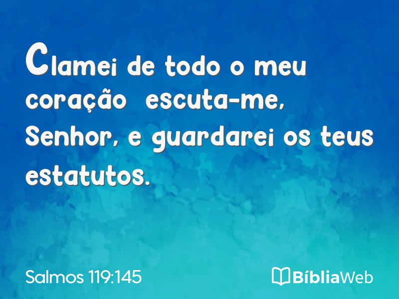 Salmos 119:145 em imagem para compartilhar