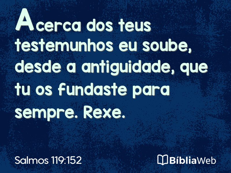 Salmos 119:152 em imagem para compartilhar