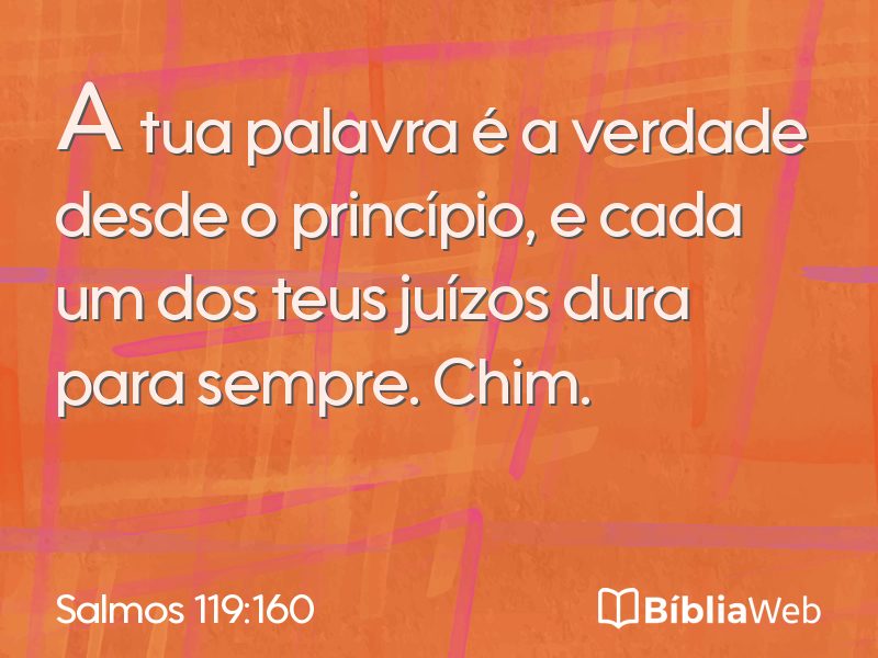 Salmos 119:160 em imagem para compartilhar