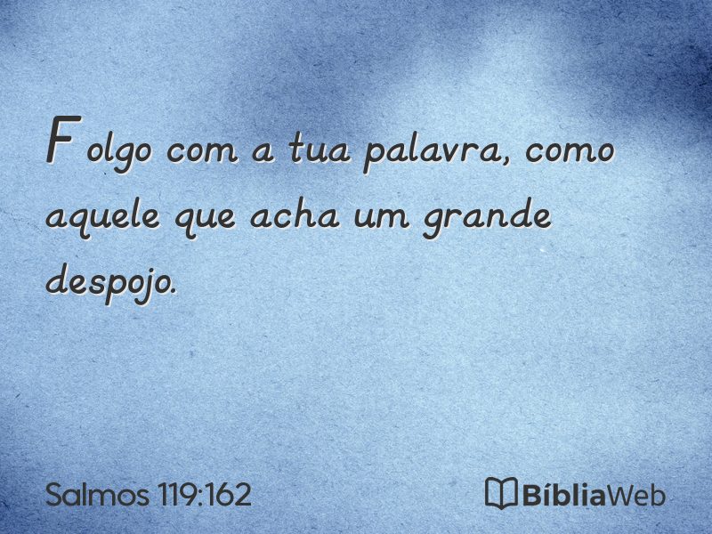 Salmos 119:162 em imagem para compartilhar